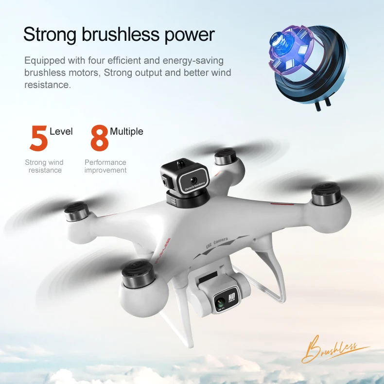 S116 MAX Elf Drone 4K HD Dual ESC Camera Optical Flow Localization Brushless 360° Obstacle Avoidance, WiFi, FPV RC Dron Toys+Bag