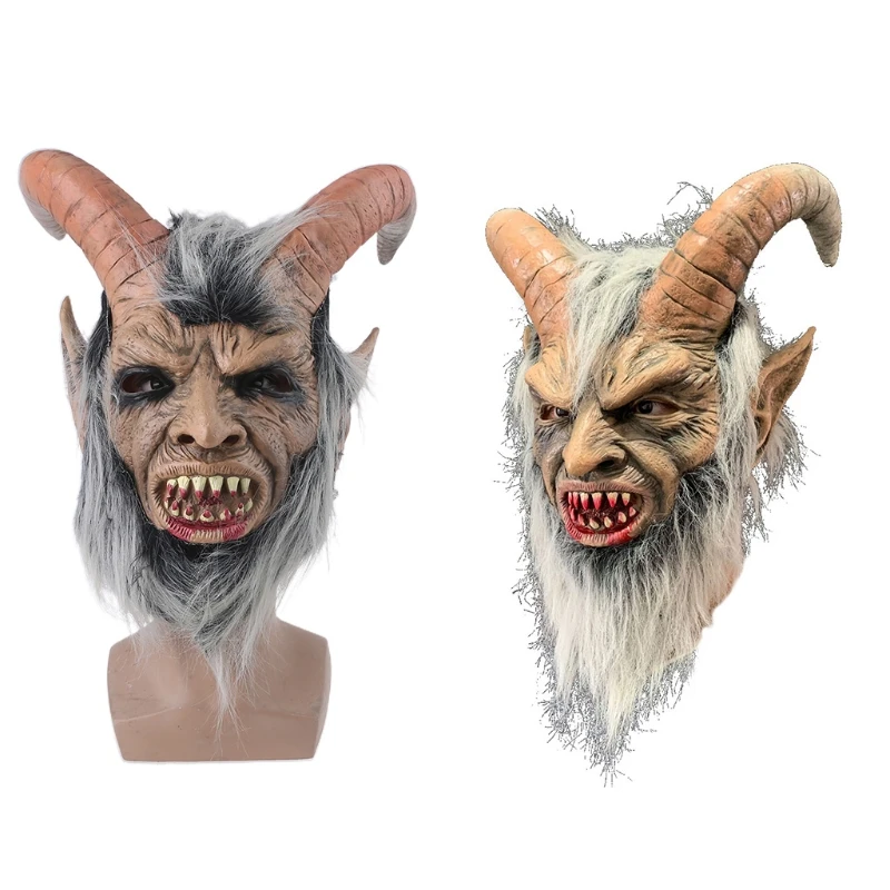 Scary mask devil Horn latex Masks Halloween movie cosplay decoration Festival Party Supply props Adults Ho