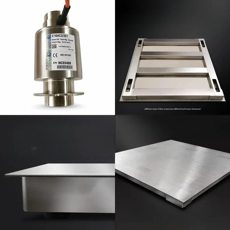 304 Stainless Steel Industrial Floor Scale 1-3 Ton High Precision Anti-Corrosion Electronic Weighing Platform with LCD