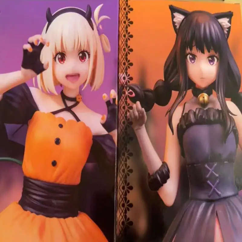 할로윈 선물 정품 리코리스 리코일 니시키기 치사토 료네 타키나 PVC 수집용 데스크탑 장식품 PVC 애니메이션 피규어 모델 장난감
