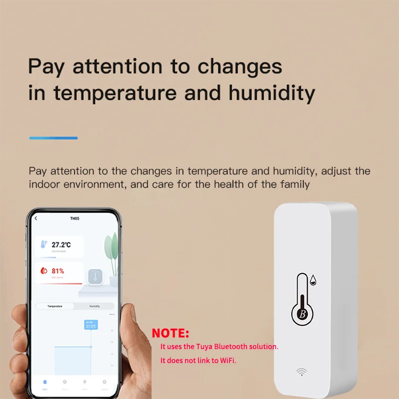 Tuya Wifi nhiệt độ độ ẩm cảm biến Smartlife màn hình từ xa cho nhà thông minh workwith Alexa Google trợ lý