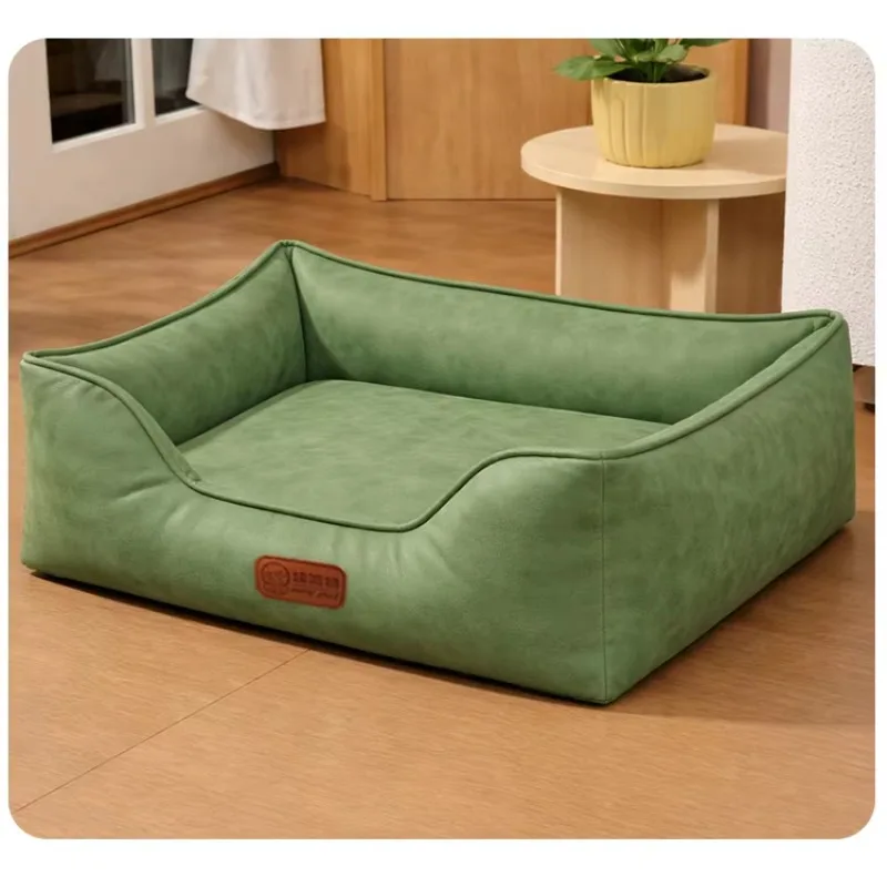 

Factory Customized Wholesale Modern Fashion Rectangle Leather Pet Sofa Bed for Small Animals Filled PP Cotton Waterproof