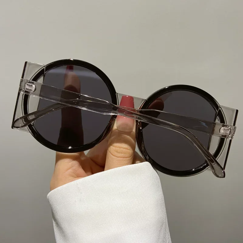 Runde Sonnenbrille Mode Strand Retro Trend Sonnenbrille UV400 Reise Straße Foto Urlaub Party Brille – Detail 14