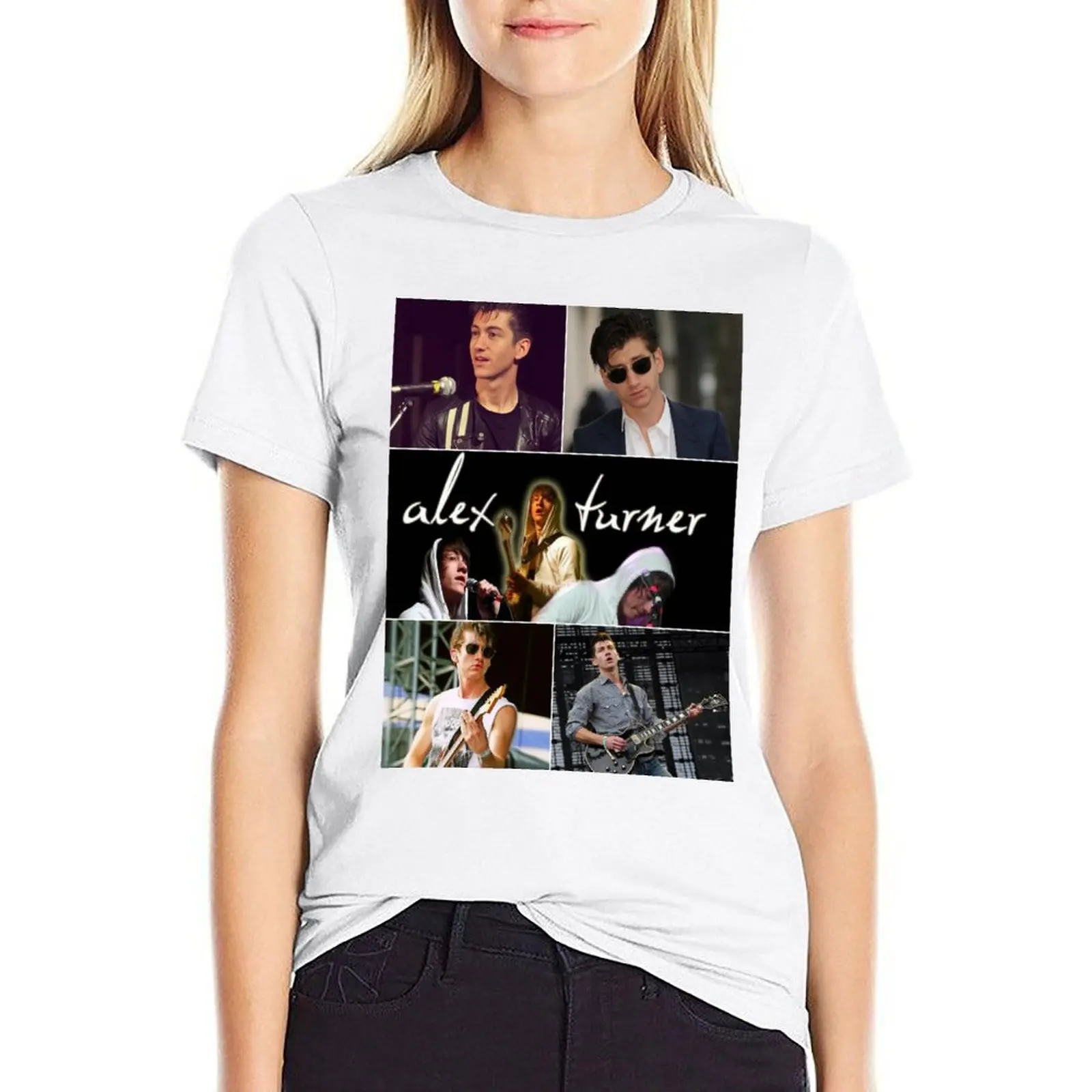 Alex Turner English musician Beautiful Aesthetic Collage - 1 T-shirt graphics anime clothes Women t-shirts