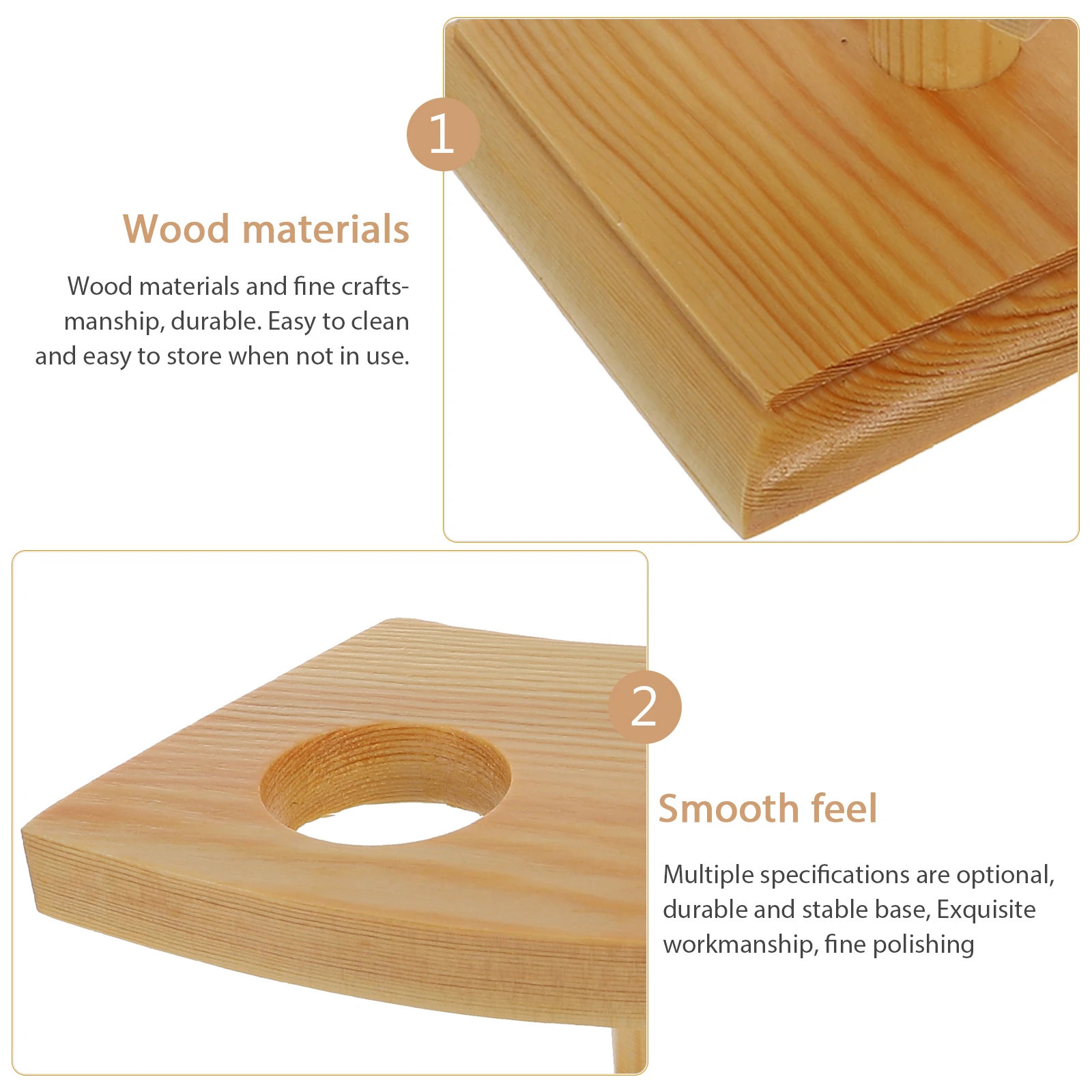 

Sushi Hand Roll Stand Ice Cream Cone Rack Natural Wood Material Easy Clean Kitchen Gadget Display Stand Wooden Cone Bracket