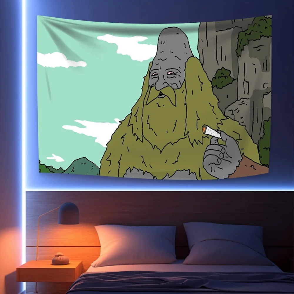 Moss Mountain Monster Fun Tapestry Game-Themed Bedroom Boys' Dorm Fantasy-Themed Room Decor Free Hooks Included Elevate  Space