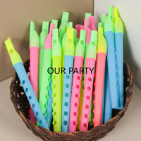 15Pcs Funny Plastic Flute Musical Whistle Toys for Kids Birthday Party Favors Baby Shower Giveaway Gift Pinata Fillers Goody Bag