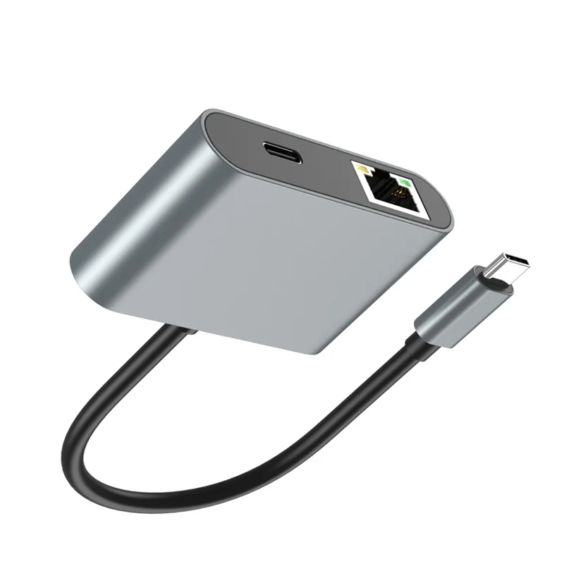 

Адаптер USB C Toethernet 1000 Мбит/с, 60 Вт PD, порт быстрой зарядки Type-C, сетевой адаптер Torj45 2XUSB 3.0 для ноутбука, ПК