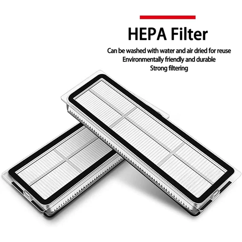 ABVI-For Xiaomi S20 Plus S20+ Vacuum Cleaner Parts Main Side Brush Hepa Filter Replacement Parts Accessories