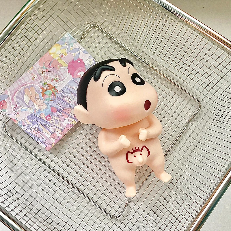 23cm Q Edition Slippery Crayon Shin Chan Action Figure Elephant With Long Nose Figures Collectible Model Doll Car Ornament Gifts