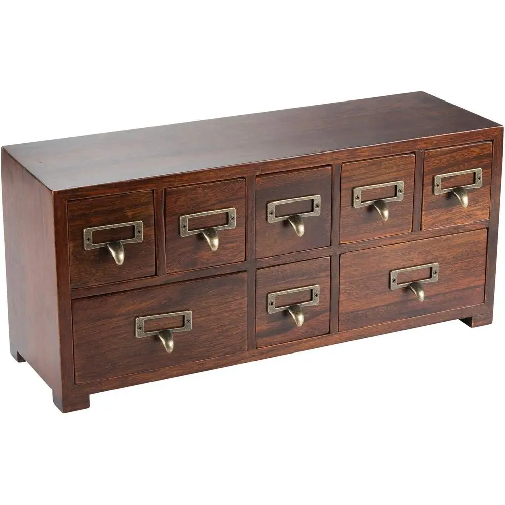 

Under Display Monitor Traditional Medicine Cabinet - Desktop Wide & Small Cabinet w/ 8 Ders - Tabletop Apothecary Cabinet - Pre