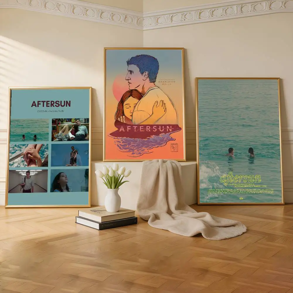 Nuevo póster autoadhesivo premium de la película A-Aftersun, impresión HD, calcomanía de pared removible para decoración del hogar y comercial