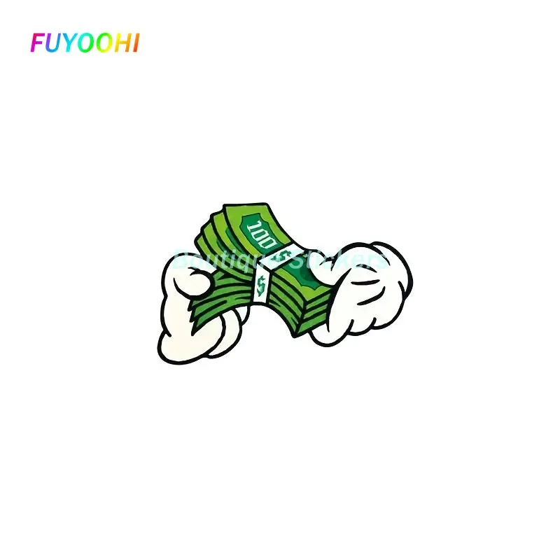 FUYOOHI Stickers Counting Money Reflective Sticker, Creative Waterproof Scratch Cover Decals For Cars Trucks, Wall Decor