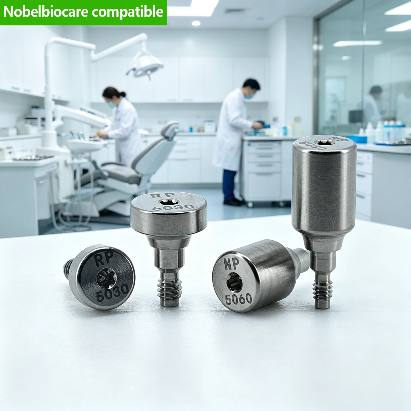 Nobel Biocare Compatible Healing Cap Abutment NP RP Titanium Screw Gingival Former Prosthetic Lab Components OEM Factory Direct