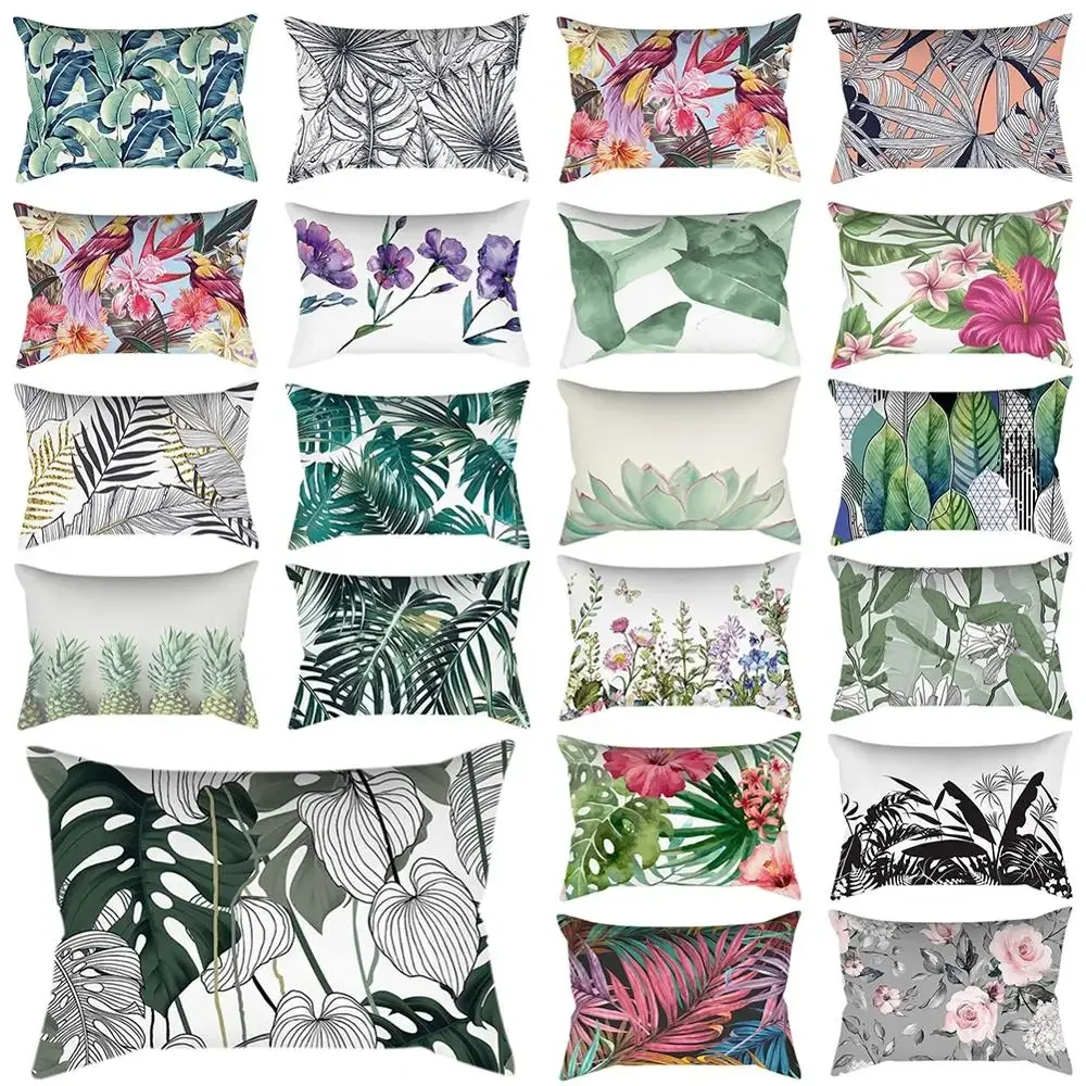 Feather Mandala Floral Pattern Simple Fashion Rectangle Pillowcase Sofa Cushion Cover Comfortable Home Decor