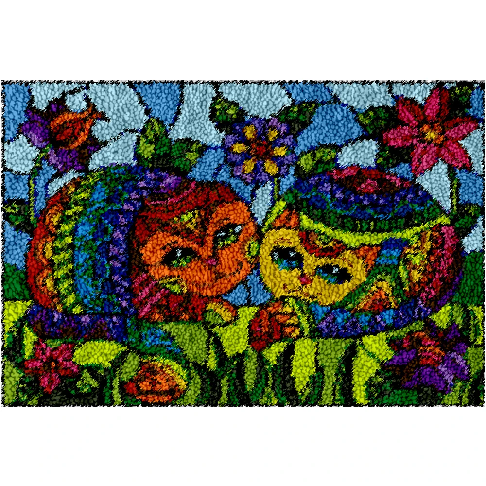 

DIY Cartoon insect Carpet embroidery set for adult Latch hook rug kits with Preprinted Canvas Pattern Tapestry Making Kits