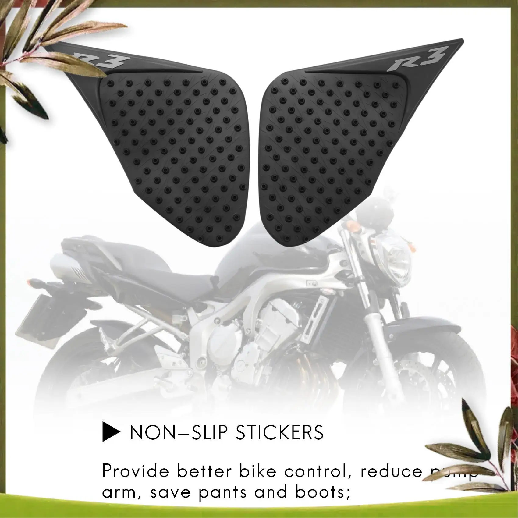

Portable For Yamaha R3 2015 2016 2017 Yzf-R3 Anti-Slip Anti-Slip Pad Tank Protector Side Adhesives Gas Knee Grip Traction Pads