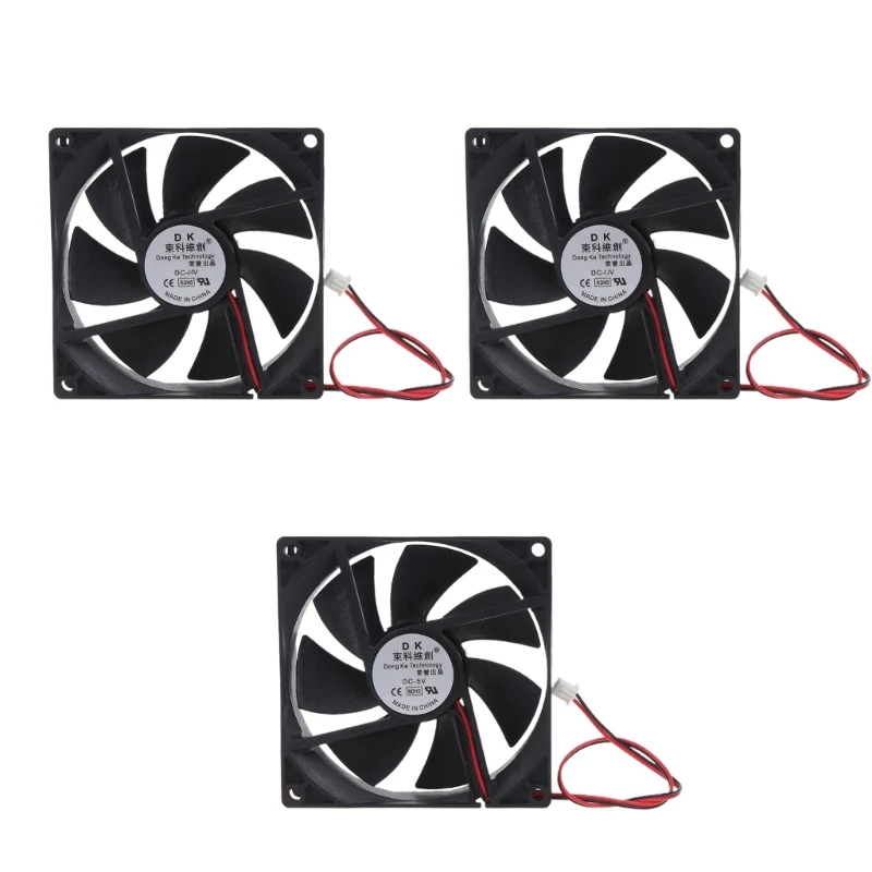 90mm 9cm CPU PC Chassis Cooling Fan XH2.54 2Pin 5V-24V Dual Ball Bearing PC Server for Case Cooler Fans Computer Dropship