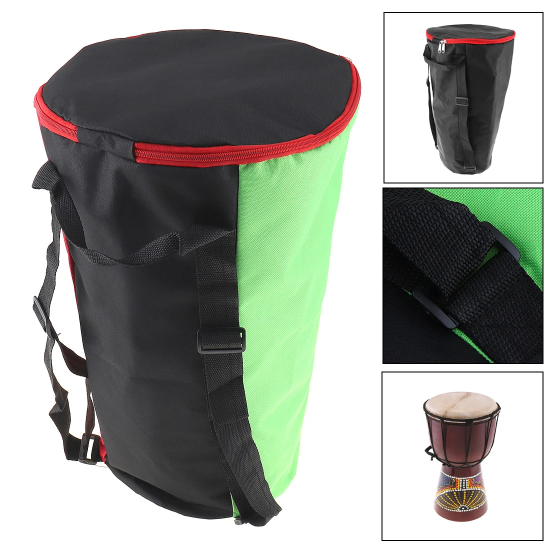 10 Inch Djembe Bag Case Thick Shockproof Waterproof Africa African Drum Bags Tambourine Shoulders Back Package