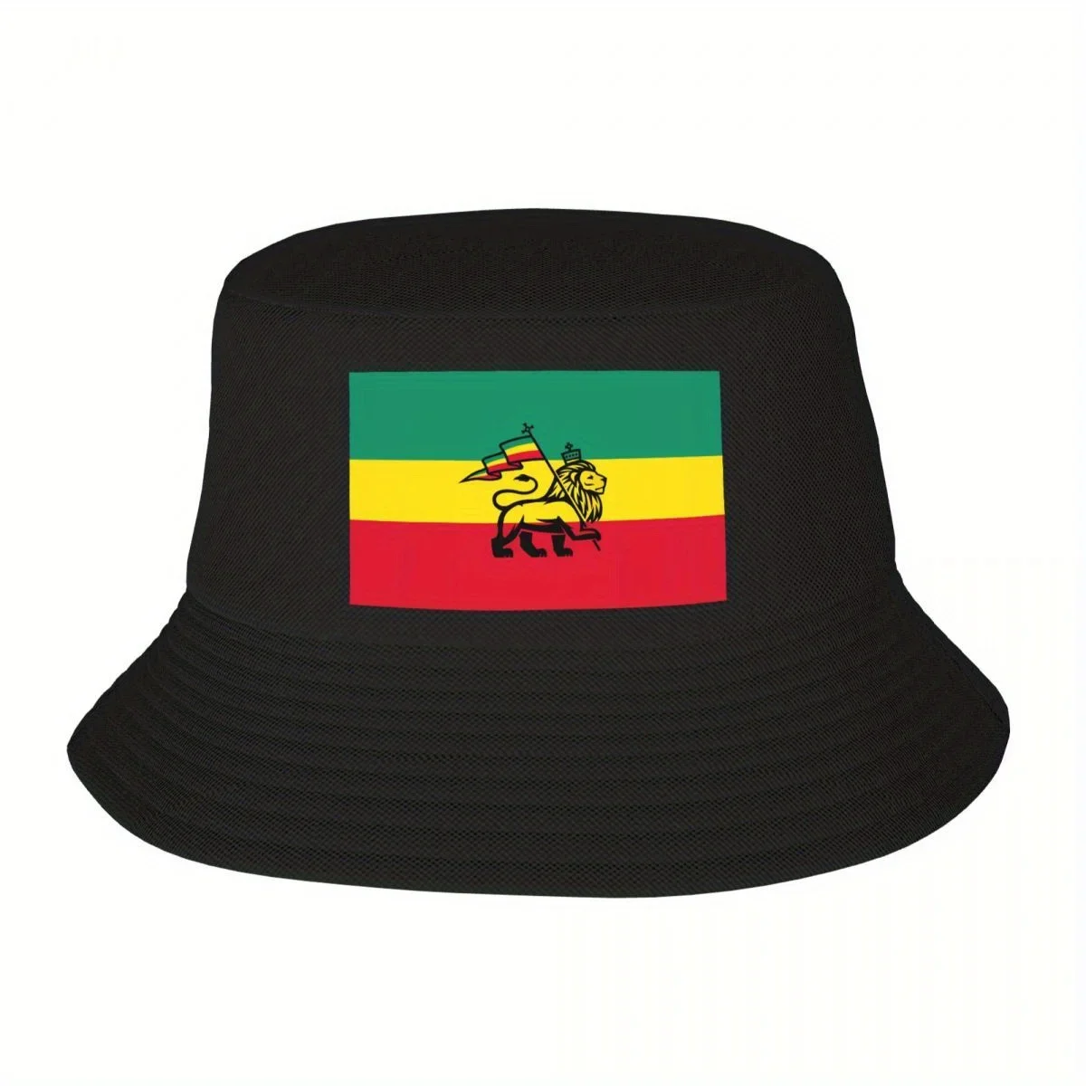 Custom Unisex Jamaica Rasta Judah Lion Rastafari Flag Bucket Hat Beach Sun Summer Camping Hat