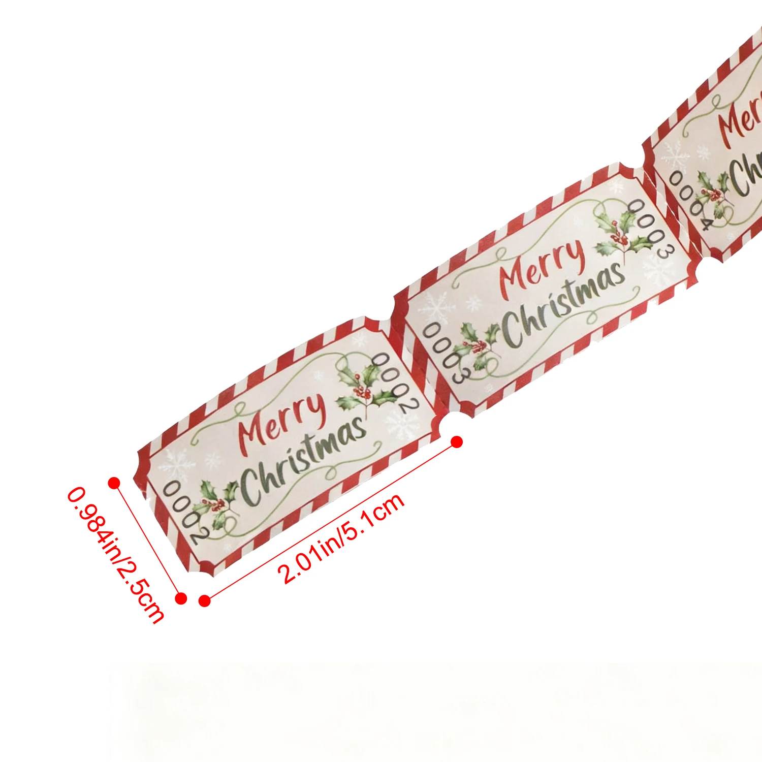 500 قطعة/لفة ملاهي عيد الميلاد كرنفال اليانصيب القبول تذكرة أرواق لعب متعة عيد الميلاد الديكور عطلة هدايا الحفلات #6