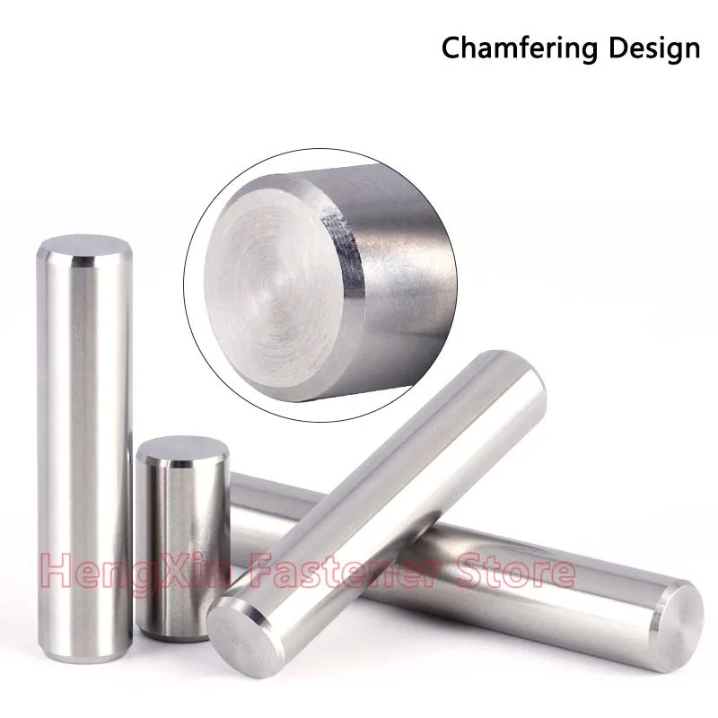 Goupille cylindrique à tête plate en acier inoxydable 304, diamètre 5mm, longueur de cheville de localisation 25mm