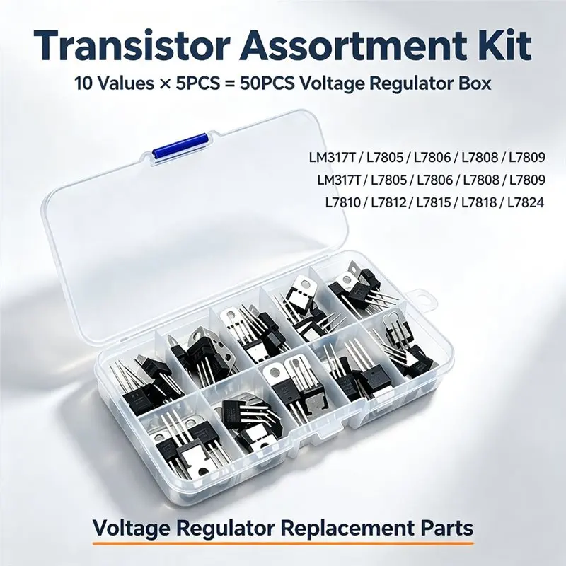 AS94-50PCS Voltage Regulator KIT 10 Values To-220 Stabilivolt