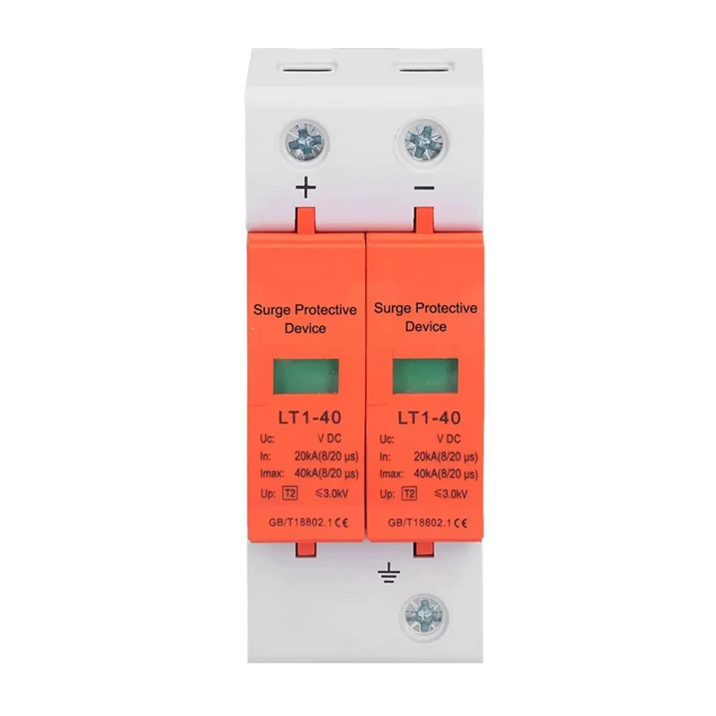 2P DC Surge Protective Device LT1‑40 20KA 40KA 8/20μs DC Surge Arrester SPD Lightning Protection Device for PV Solar System