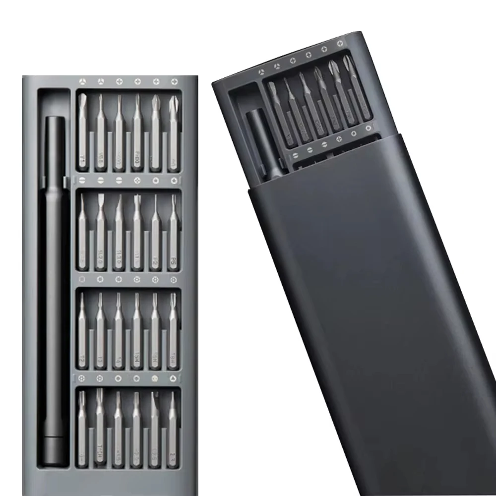 Precision Screwdriver Grupo Magnetic s2 Steel Bits Alumínio Box Faça Você Mesmo Professional Kit Mão Repair Tool para Iphone pc e Xiaomi 24 em 1