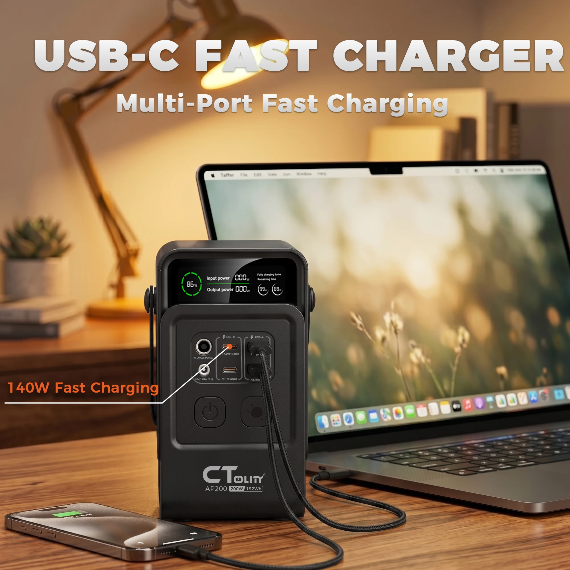 CTOLITY AP200 AP400 200W/500W  - Solar Emergency Charger reseña y precio