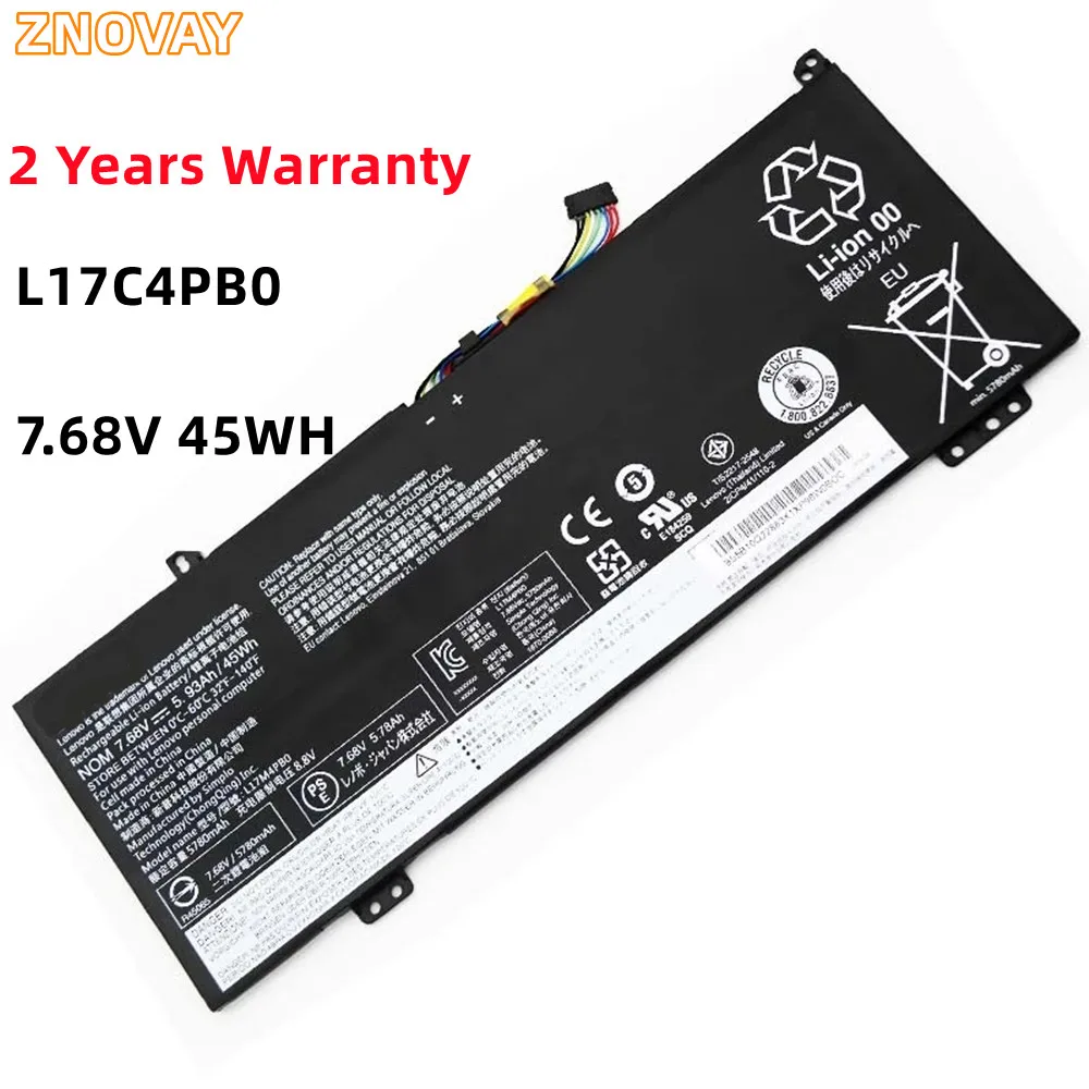 New L17C4PB0 7.68V 45WH Laptop Battery For Lenovo Xiaoxin Air 14ARR 14IKBR 15ARR 15IKBR Ideapad 530s-14IKB 530s-15IKB L17M4PB0