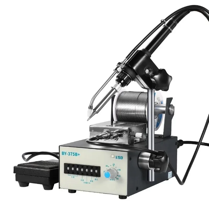 

"375B+ Automatic Solder Feeder - Foot Pedal Controlled Soldering Machine with Adjustable Temperature, High Power Compact Design"
