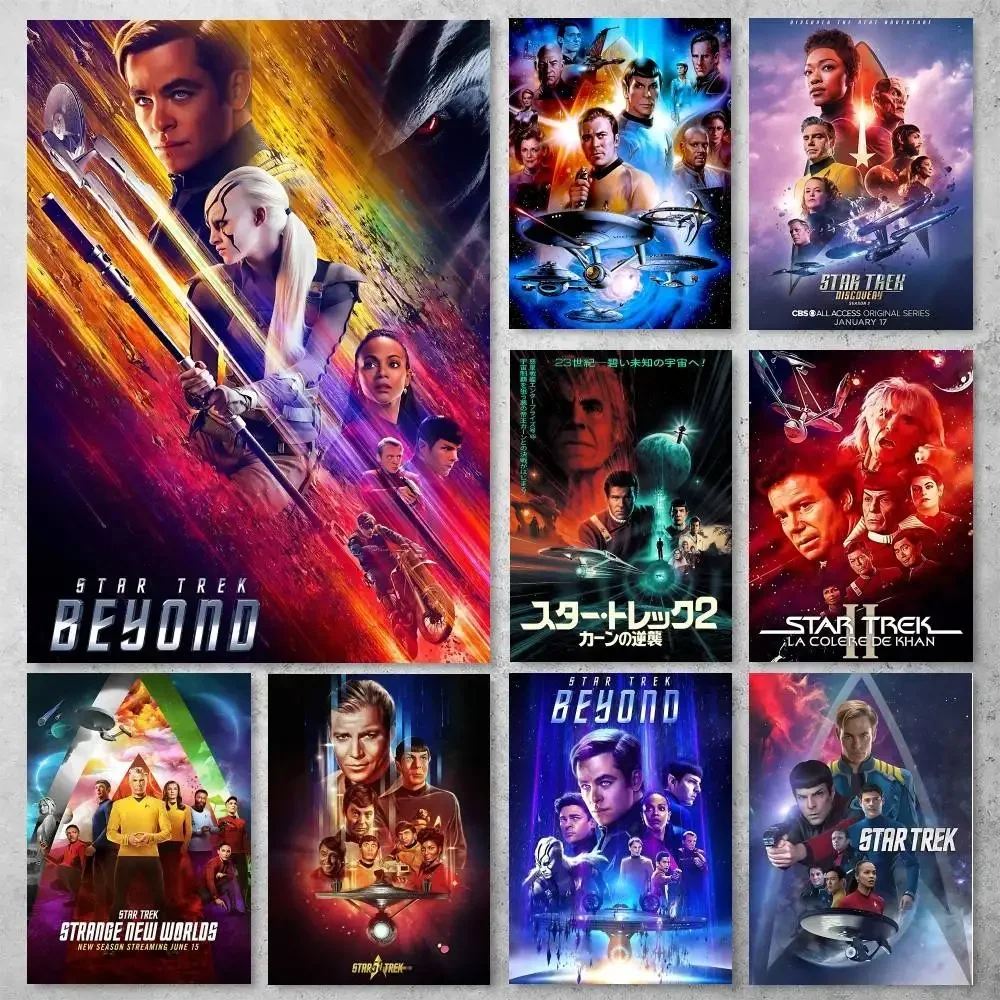 Classic Movie S-Star T-Trek Classic Vintage Poster High Quality Print Waterproof Wall Art Sticker For Bar Living Room Decor Gift