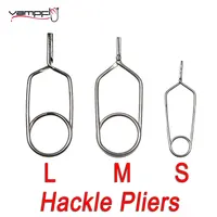Vampflyalicates de acero inoxidable, herramienta de atado de moscas, Clips de pluma, alicates de Material, herramienta de atado de Señuelos de Pesca S # M # L #, 1 unidad