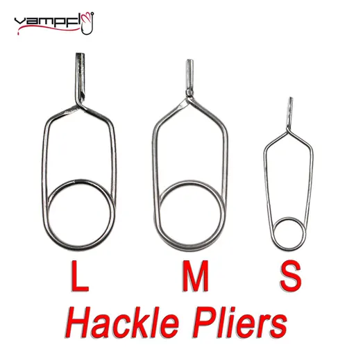 Vampflyalicates de acero inoxidable, herramienta de atado de moscas, Clips de pluma, alicates de Material, herramienta de atado de Señuelos de Pesca S # M # L #, 1 unidad