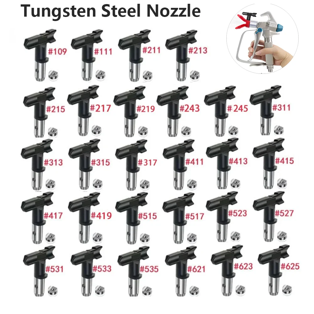 Black Various Spray Nozzles Practical Reversible Tungsten Steel Spray Nozzles Home Gardening Tools Spray Nozzles