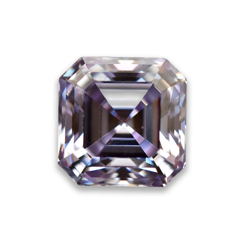 

Moissanite Stone Light Purple Color Asscher Cut Loose Gemstone Lab Grown Moissanite Jewelry Material with GRA Certificated