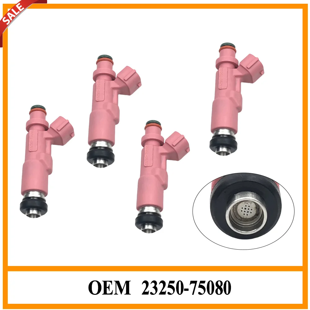 

Car Accessories 4Pcs Fuel Injector OE 23250-75080/23209-79135 Suitable for Toyota 4Runner Tacoma 1999-2004 2.7L 2.4L 3Rzfe