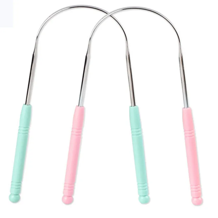 U-shaped Tongue Scraper Stainless Steel Tongue Coating Cleaner Tongue Scraper Brush To Remove Bad Breath Oral Care Tools