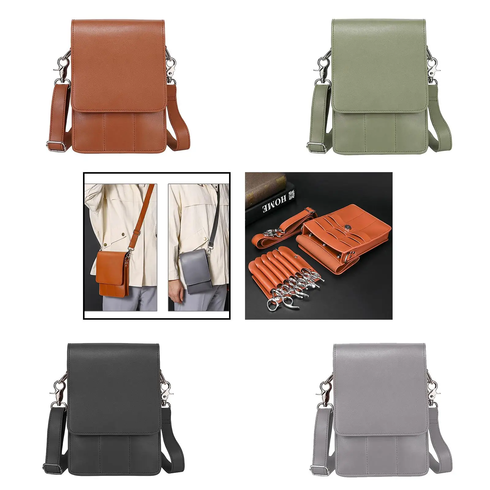 

Salon Barber Tool Waist Bags Holster Hairdressing PU Leather