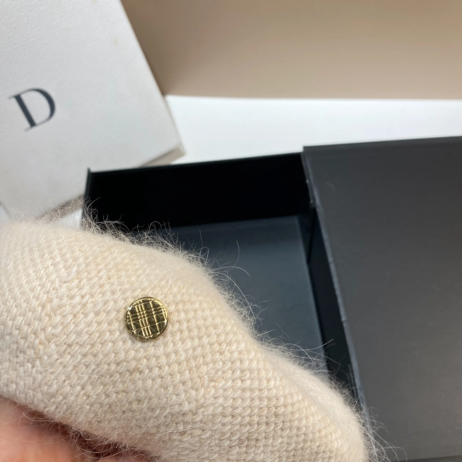 Angora Rabbit Fur Winter Knitted Wool Beret Fashion Metal Buckle Lady Warm Berets Girl\'s Painter Hat Outdoor Bonnet Beanie