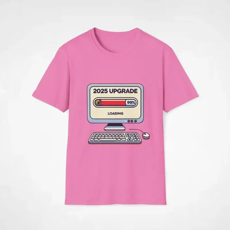 2025 Upgrade Loading T Shirt Funny New Years for Tech Lovers