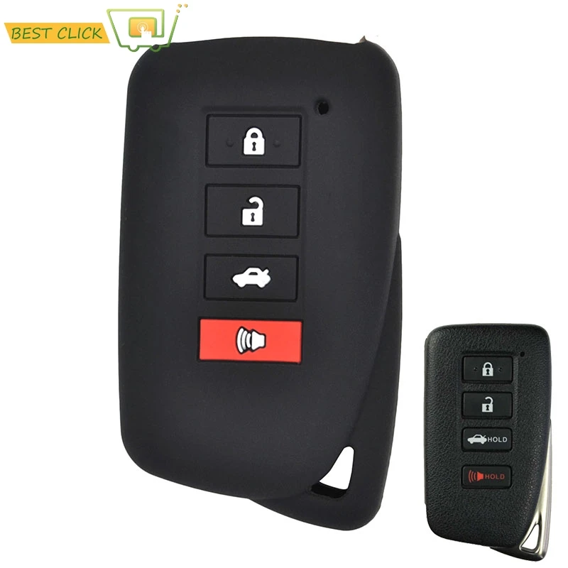 Silicone Key Case Cover For Lexus ES350 GS350 GS450h IS250 IS350 RC350 ES300h NX200T NX300h LX570 Keyless Fob Shell 4 Button