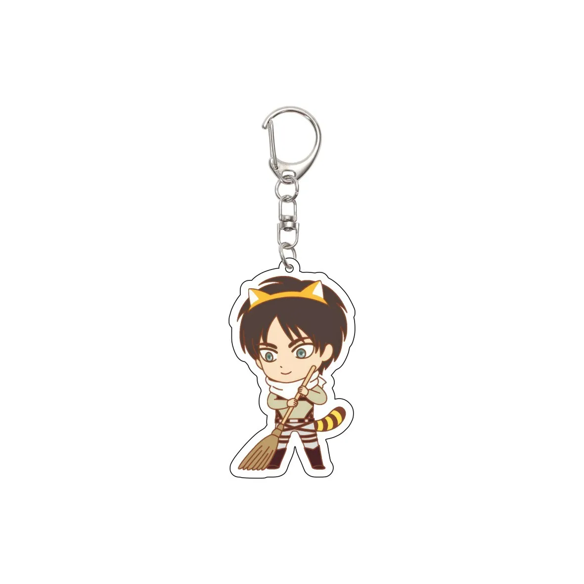 55MM Schlüsselanhänger Anime Attack on Titan Eren Jaeger Mikasa Ackerman Levi Ackerman Hanji Zoe Erwin Smith Acryl-Schlüsselanhänger Niedliche Geschenke
