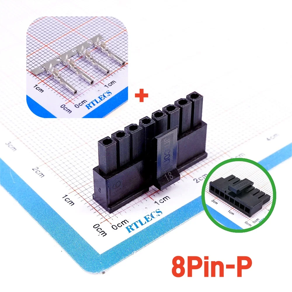 10 100 Sets Micro-Fit 3.0 MM Connector Single Row Male Housing Plug 1x2  2 Pin 3 4 5 6 7 8 9 10 Pin /Matching Female Terminal