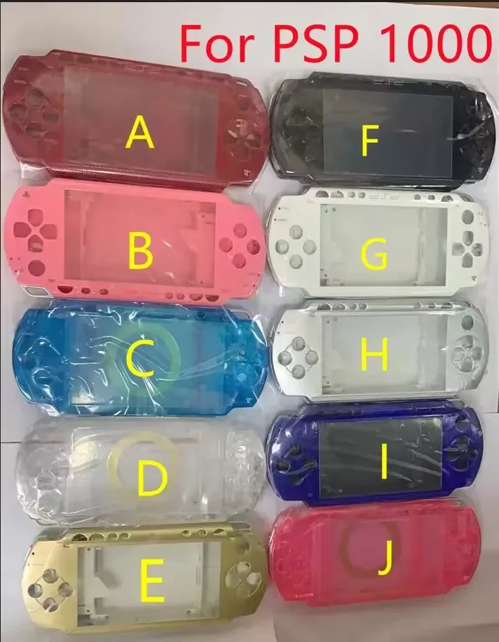 بديل عالي الجودة لهاتف Sony PSP1000 PSP 1000 متعدد الألوان حافظة كاملة غطاء حماية كامل مع مجموعة أزرار