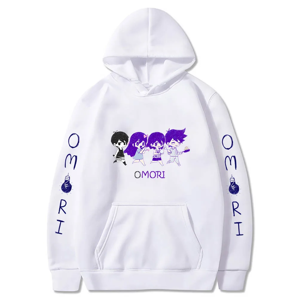 

Omori Sunny Basil Hero Mari Kel Cart Hoodies Kawaii Pocket Hoodie Popular Sweatshirts Print Pullover Graphic Men/women Clothes