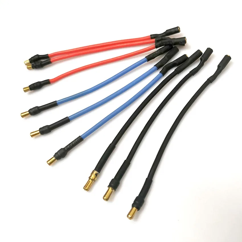 1-10pcs Amass 3.5mm Banana Connector 16AWG Silicone Extension Wire 100mm 250mm for RC Drone Motor ESC DIY Parts