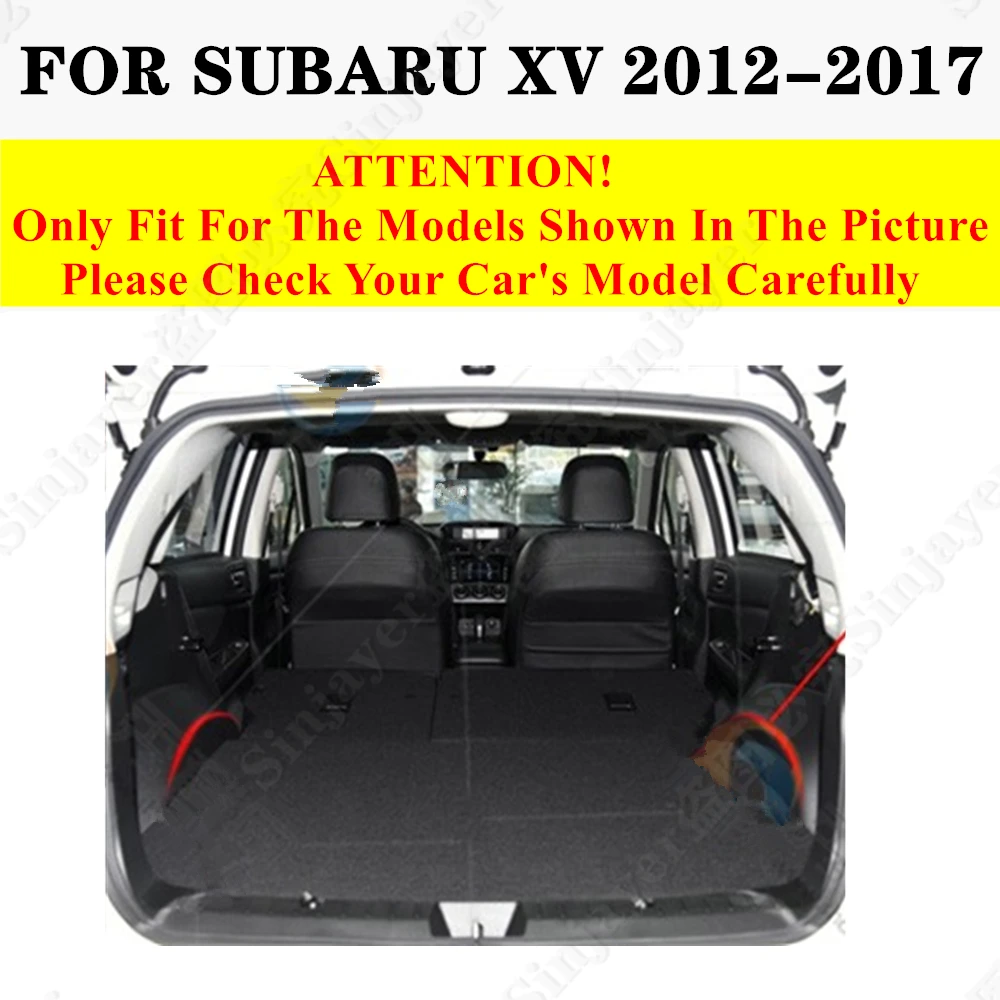 High Side Car trunk mat for SUBARU XV 2017 2016 2015-2012 Tail Boot Tray luggage Pad Cover Rear Cargo Liner Interior Accessories