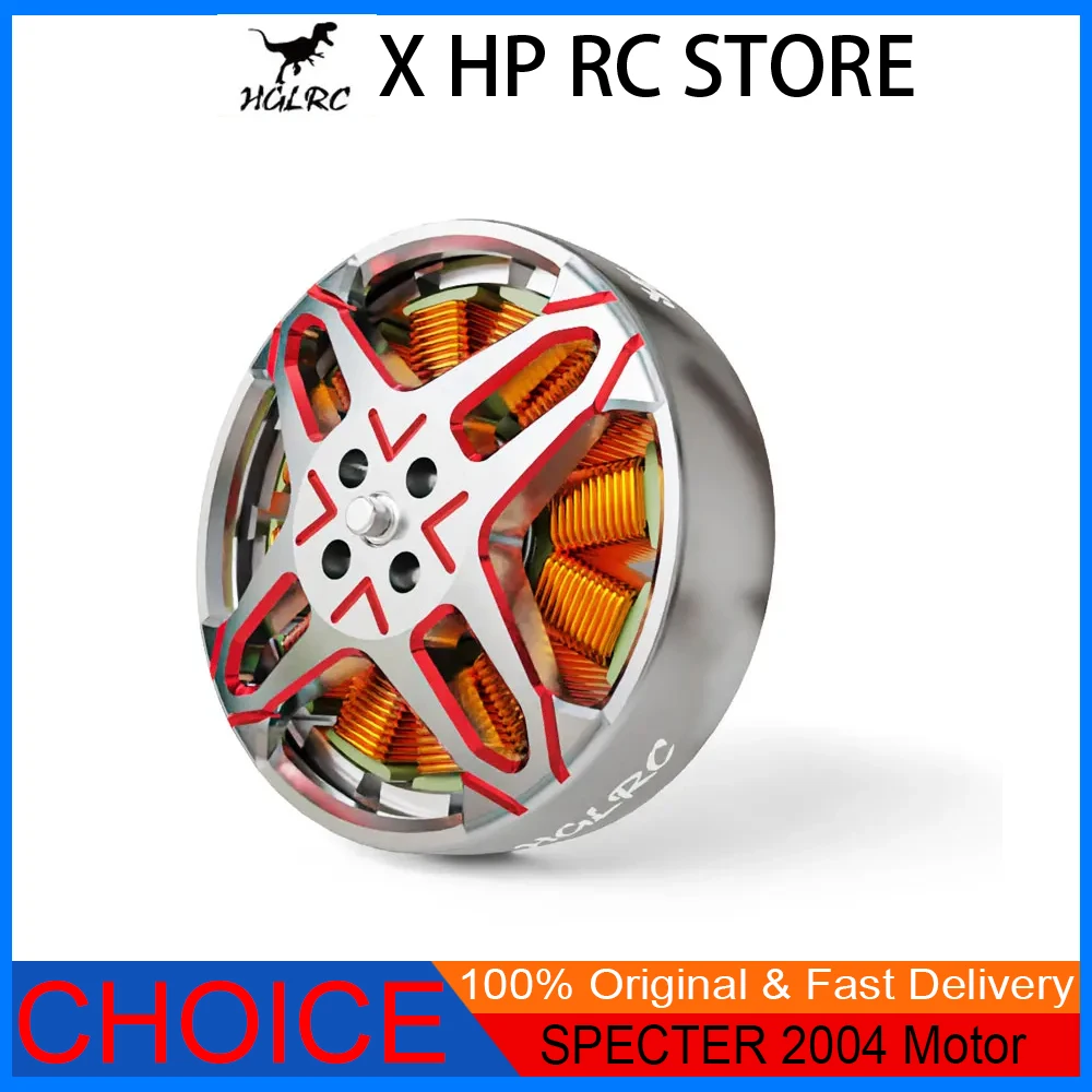 

HGLRC SPECTER 2004 1800KV Brushless Motor 4-6S LIPO Ready | 3-5inch Prop Compatible for FPV Freestyle/Cinewhoop/Toothpick Drones